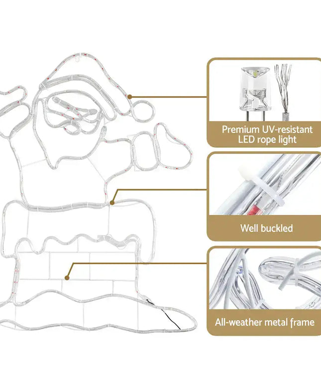 1M LED Santa Motif Christmas Lights Decoration - Occasions > Christmas > Outdoor Decorations & Lights