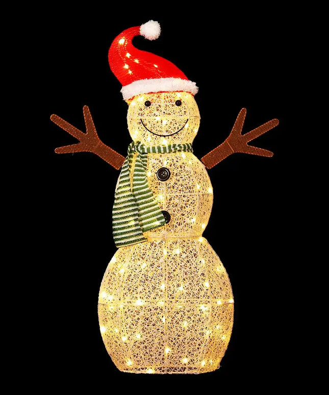 1M Snowman 80 LED Christmas Lights Figure - Occasions > Christmas > Outdoor Decorations & Lights