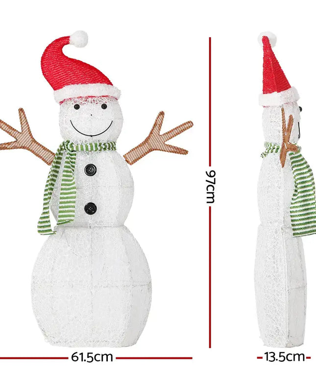 1M Snowman 80 LED Christmas Lights Figure - Occasions > Christmas > Outdoor Decorations & Lights