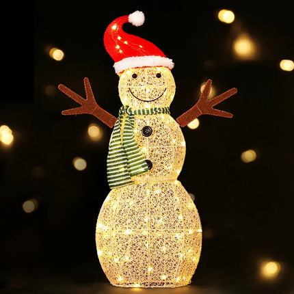 1M Snowman 80 LED Christmas Lights Figure - Occasions > Christmas > Outdoor Decorations & Lights