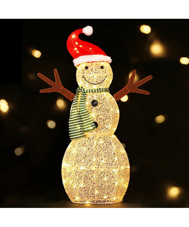 1M Snowman 80 LED Christmas Lights Figure - Occasions > Christmas > Outdoor Decorations & Lights
