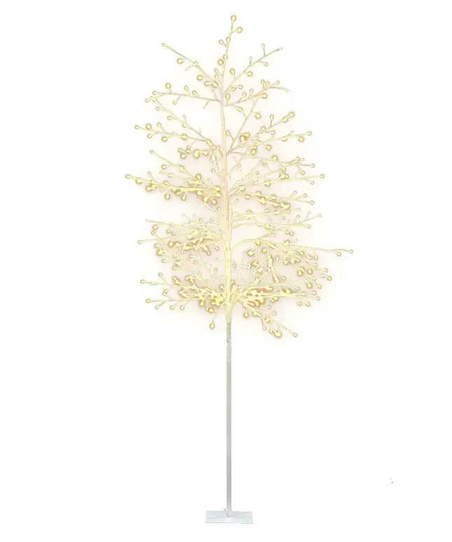 Artificial gold berry tree featured in Jingle Jollys Christmas Tree 2.1M with warm white LED lights