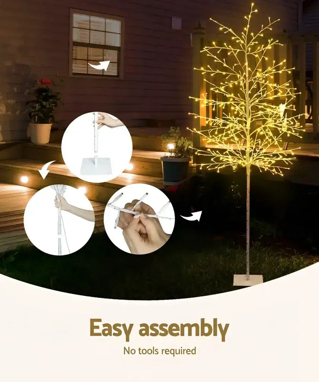 Illuminated decorative Christmas tree with warm white LED lights from Jingle Jollys