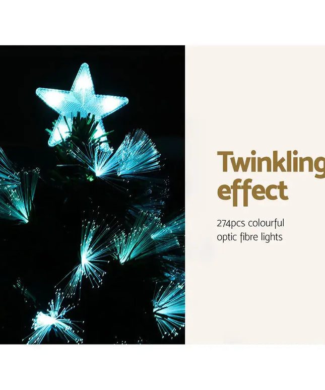 Jingle Jollys Christmas Tree 2.1M 7FT LED Xmas Multi Colour Lights Optic Fibre - Occasions > Christmas > Outdoor