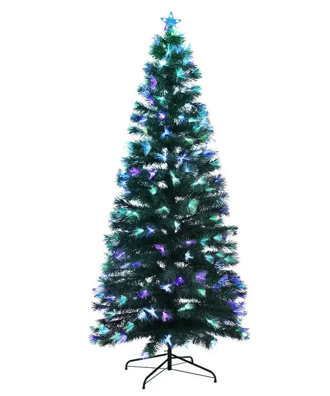 Jingle Jollys Christmas Tree 2.1M 7FT LED Xmas Multi Colour Lights Optic Fibre - Occasions > Christmas > Outdoor