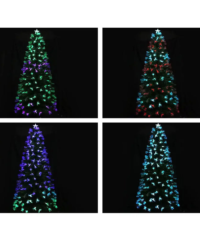 Jingle Jollys Christmas Tree 2.1M 7FT LED Xmas Multi Colour Lights Optic Fibre - Occasions > Christmas > Outdoor
