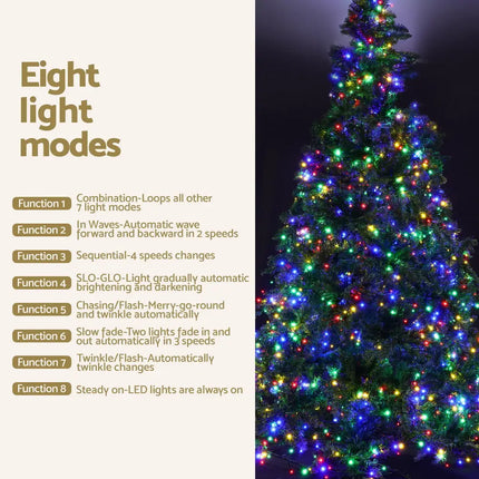 2.1M 8 Light Mode Multi Colour Christmas Tree - Occasions > Christmas > Christmas Trees