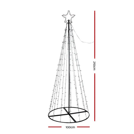 2.1M Christmas Tree 264 LED Solar Jingle Jollys - Occasions > Christmas > Outdoor Decorations & Lights