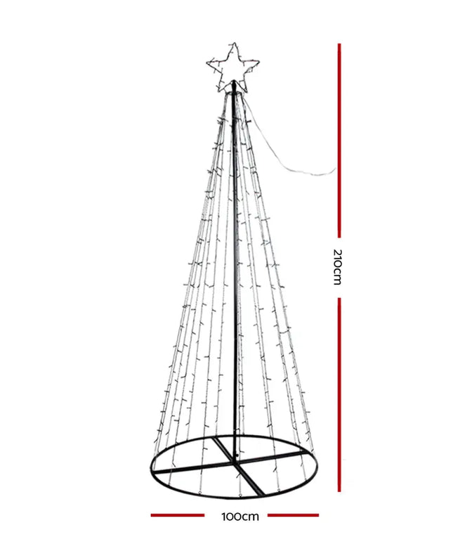 2.1M Christmas Tree 264 LED Solar Jingle Jollys - Occasions > Christmas > Outdoor Decorations & Lights