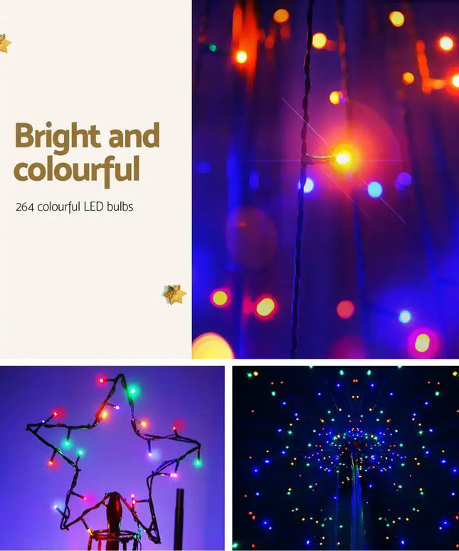 2.1M Christmas Tree 264 LED Solar Jingle Jollys - Occasions > Christmas > Outdoor Decorations & Lights