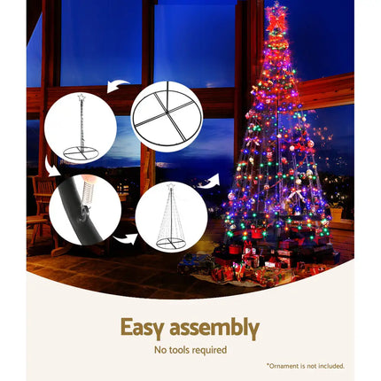 2.1M Christmas Tree 264 LED Solar Jingle Jollys - Occasions > Christmas > Outdoor Decorations & Lights