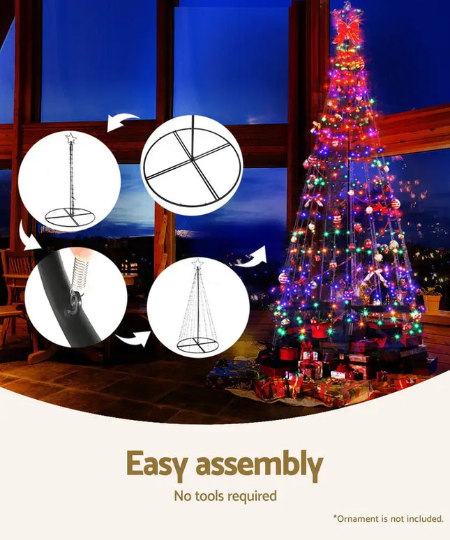 2.1M Christmas Tree 264 LED Solar Jingle Jollys - Occasions > Christmas > Outdoor Decorations & Lights