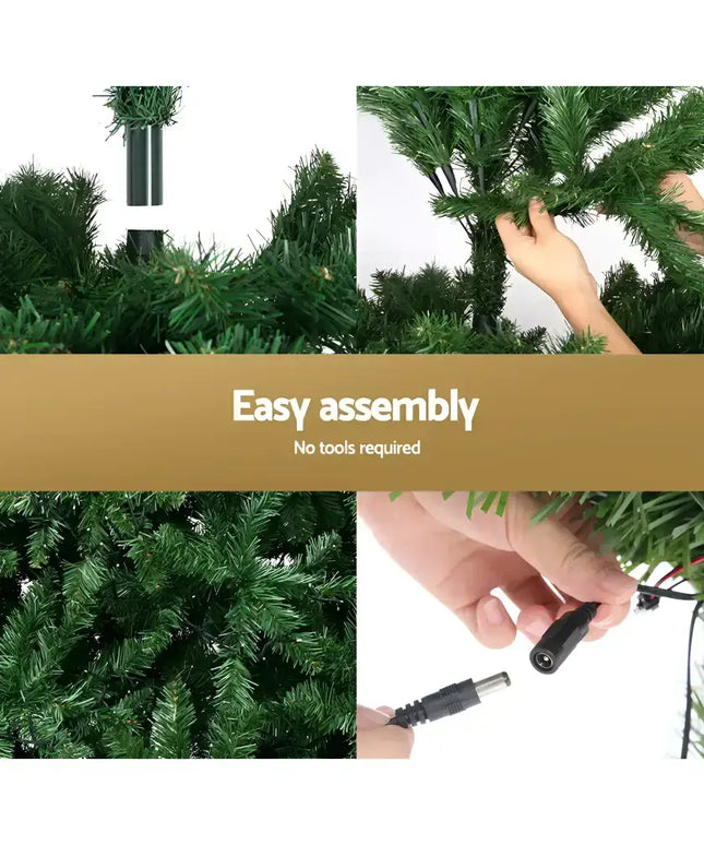Assembly instructions for Jingle Jollys 2.1m Christmas Tree with 8-color lighting modes