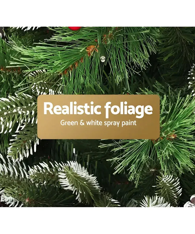 Artificial Christmas tree foliage with pine cones and red berries for the Jingle Jollys 2.1M Christmas Tree