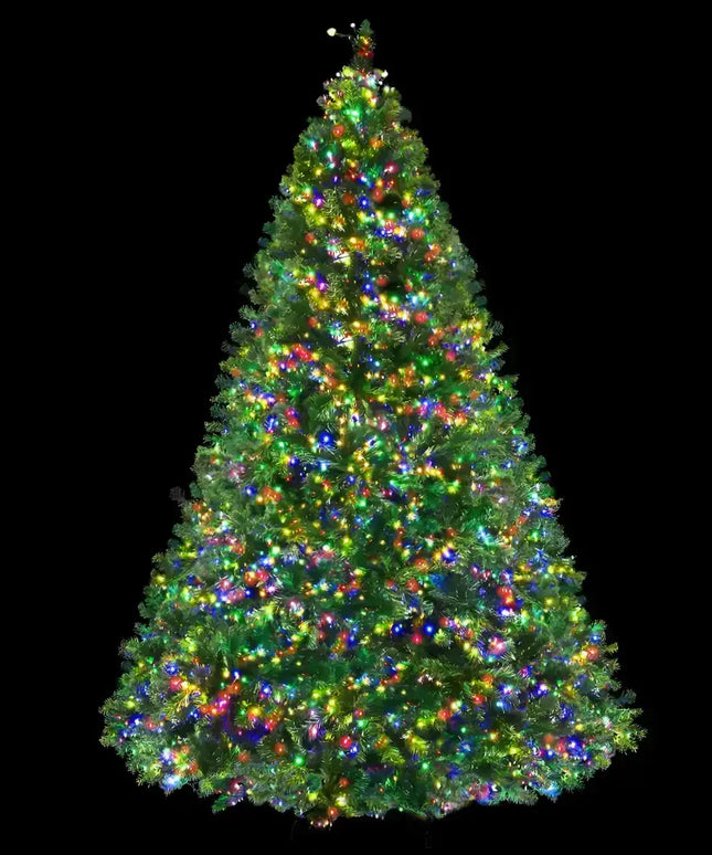 Illuminated Christmas Tree showcasing 2.1M LED Lights with 8 modes in a festive display