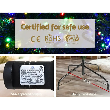Christmas tree safety certifications, adapter, and stand for 2.1M LED Lights Christmas Tree