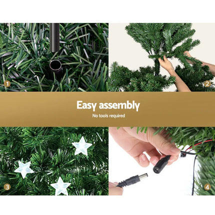 2.1m Optic Fibre LED Christmas Tree Multi Colour - Occasions > Christmas > Outdoor Decorations & Lights