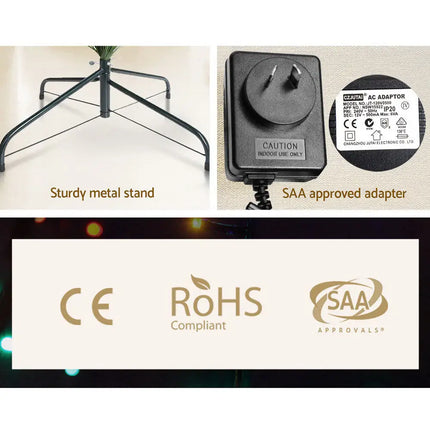 2.1m Optic Fibre LED Christmas Tree Multi Colour - Occasions > Christmas > Outdoor Decorations & Lights