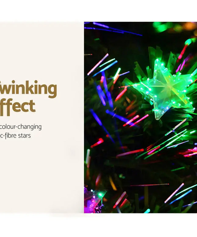 2.1m Optic Fibre LED Christmas Tree Multi Colour - Occasions > Christmas > Outdoor Decorations & Lights