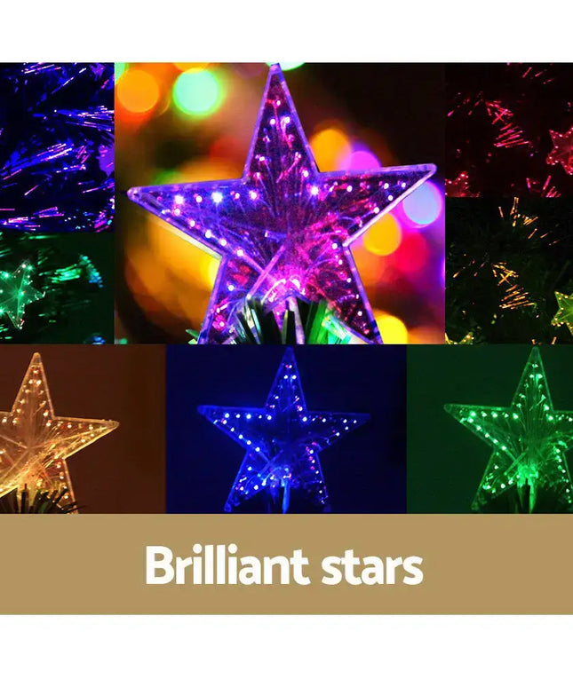 2.1m Optic Fibre LED Christmas Tree Multi Colour - Occasions > Christmas > Outdoor Decorations & Lights