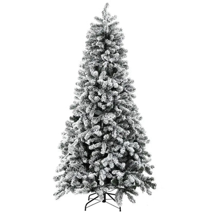 2.1M Snow Flocked LED 8 Light Modes Christmas Tree - Occasions > Christmas > Christmas Trees