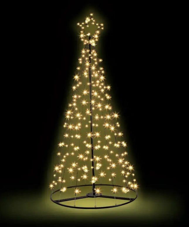 Christmas Tree 2.1M 264 LED Xmas Trees Solar Power Warm White-Occasions > Christmas-Dropli