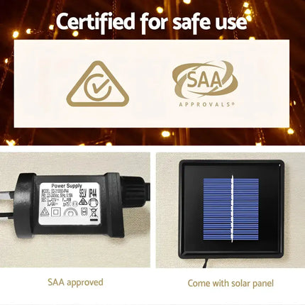 Christmas Tree 2.1M 264 LED Xmas Trees Solar Power Warm White-Occasions > Christmas-Dropli