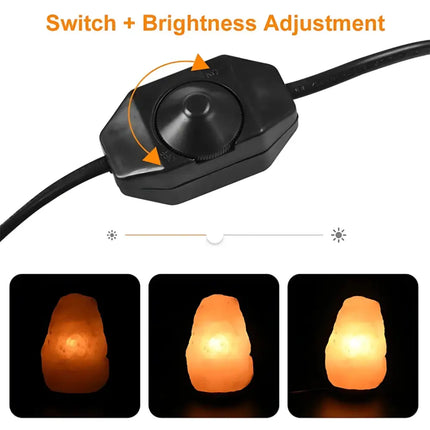 Close-up of a 2-3kg Himalayan salt lamp on a timber base.