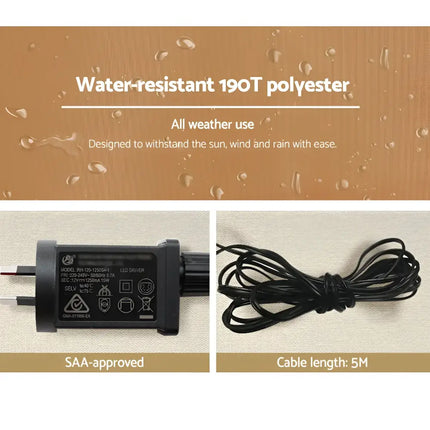 Water-resistant polyester fabric with SAA-approved power adapter and 5M cable for Gingerbread Man inflatable
