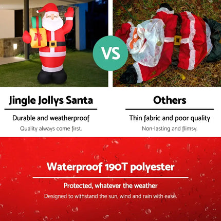 Comparison of durable inflatable Santa versus flimsy alternative for 2.4M Christmas Inflatable Santa decorations
