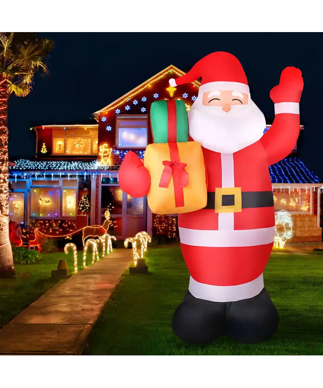 Inflatable Santa Claus with gifts from 2.4M Christmas Inflatable Santa Illuminated Decorations