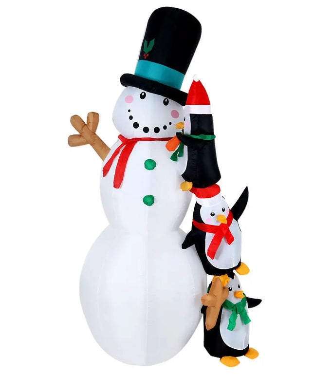 2.4M Christmas Inflatable Snowman Outdoor Decorations Dropli, Occasions > Christmas, jingle-jollys-2-4m-christmas-inflatable-snowman-xmas-lights-outdoor-decorations