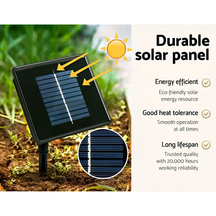 Durable solar panel with long lifespan on 2.4M Christmas Tree LED Solar Motif Lights