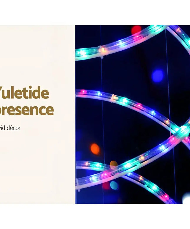 Colorful spiral LED Rope Light for 2.4M Christmas Tree Solar Motif Lights display