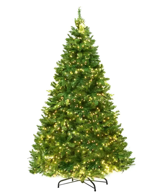 Illuminated artificial Christmas tree with 2.4M LEDs and 8 light modes