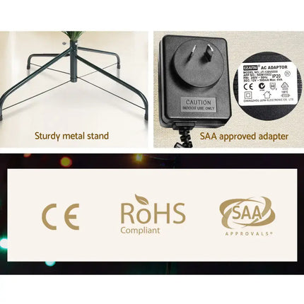 2.4m Optic Fibre LED Christmas Tree Multi Colour - Occasions > Christmas > Outdoor Decorations & Lights