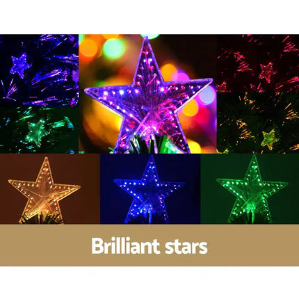 2.4m Optic Fibre LED Christmas Tree Multi Colour - Occasions > Christmas > Outdoor Decorations & Lights