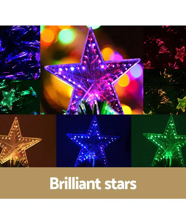 2.4m Optic Fibre LED Christmas Tree Multi Colour - Occasions > Christmas > Outdoor Decorations & Lights