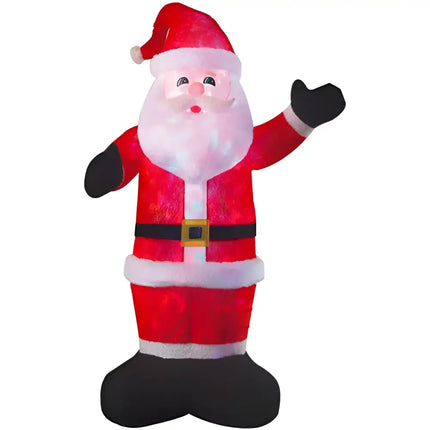 Inflatable Santa Claus figure with Multi LED Disco Lights for festive holiday decor