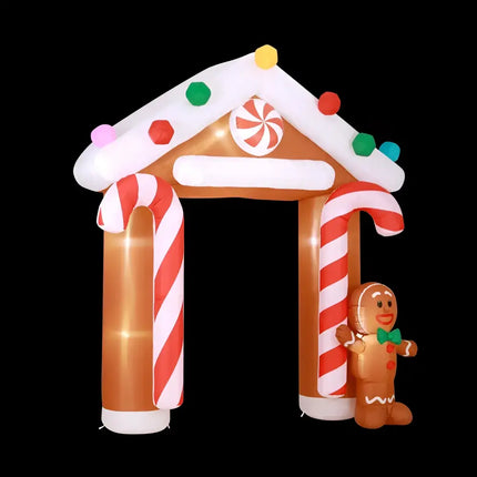 Inflatable gingerbread house archway from 2.8M Christmas Inflatable Archway Ginger Decorations