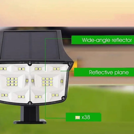 2 Pack 38 LEDs Solar Landscape Spotlights with 70deg; Adjustable Panel and IP65 Waterproof (White) Dropli, Home & Garden > Garden Lights, 2-pack-38-leds-solar-landscape-spotlights-with-70-deg