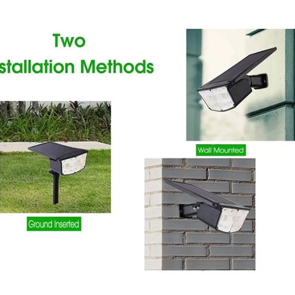 2 Pack 38 LEDs Solar Landscape Spotlights with 70deg; Adjustable Panel and IP65 Waterproof (White) Dropli, Home & Garden > Garden Lights, 2-pack-38-leds-solar-landscape-spotlights-with-70-deg