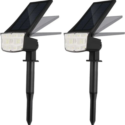 2 Pack 38 LEDs Solar Landscape Spotlights with 70deg; Adjustable Panel and IP65 Waterproof (White) Dropli, Home & Garden > Garden Lights, 2-pack-38-leds-solar-landscape-spotlights-with-70-deg