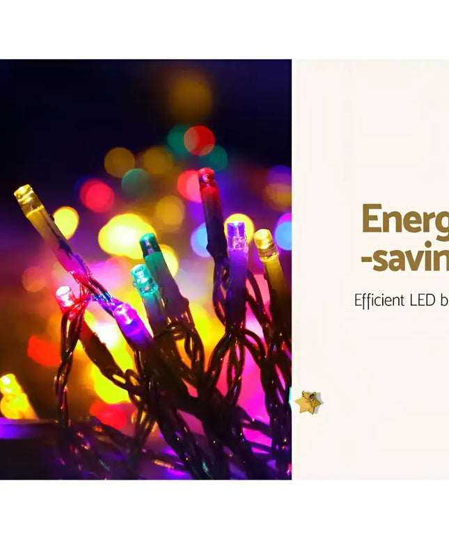 Colorful LED string lights from 200 LED 3M Christmas Lights Solar String Fairy Light Jingle Jollys