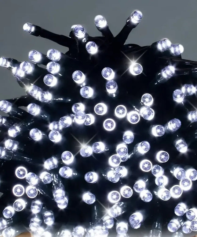 Tangled string of white LED lights for the 200 LED Flashing Lights in three color options