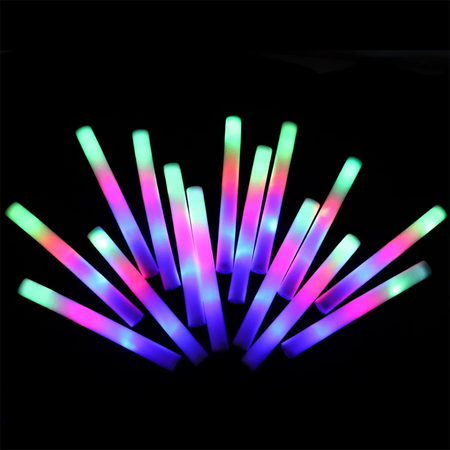 8/10/15/20pcs Colorful LED Glow Foam Sticks_0