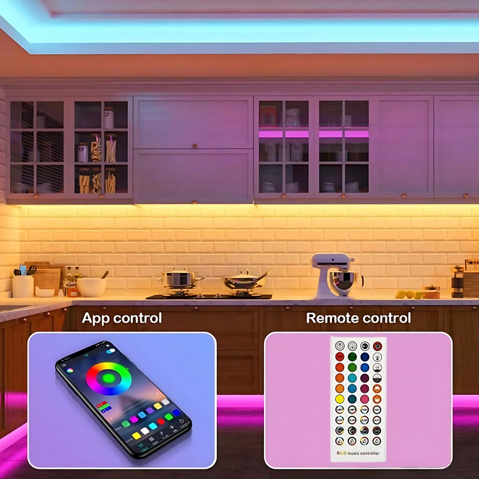 Alt Text:
“5M LED Neon Strip RGB Colour Kit with IP65 waterproof and WiFi smart control, ideal for vibrant indoor and outdoor lighting.”