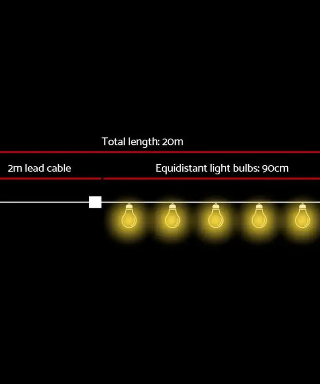 20m Festoon String 20 S14 Lights Plug in Kit Dropli, Occasions > Lights, jingle-jollys-20m-festoon-string-lights-christmas-bulbs-party-wedding-garden-party