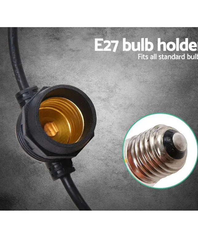 20m Festoon String 20 S14 Lights Plug in Kit Dropli, Occasions > Lights, jingle-jollys-20m-festoon-string-lights-christmas-bulbs-party-wedding-garden-party