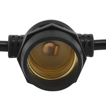 20m Black Solar Festoon String Lights with 20 Bulb Plug in Kit - Home & Garden > Lighting > Night Lights & Ambient